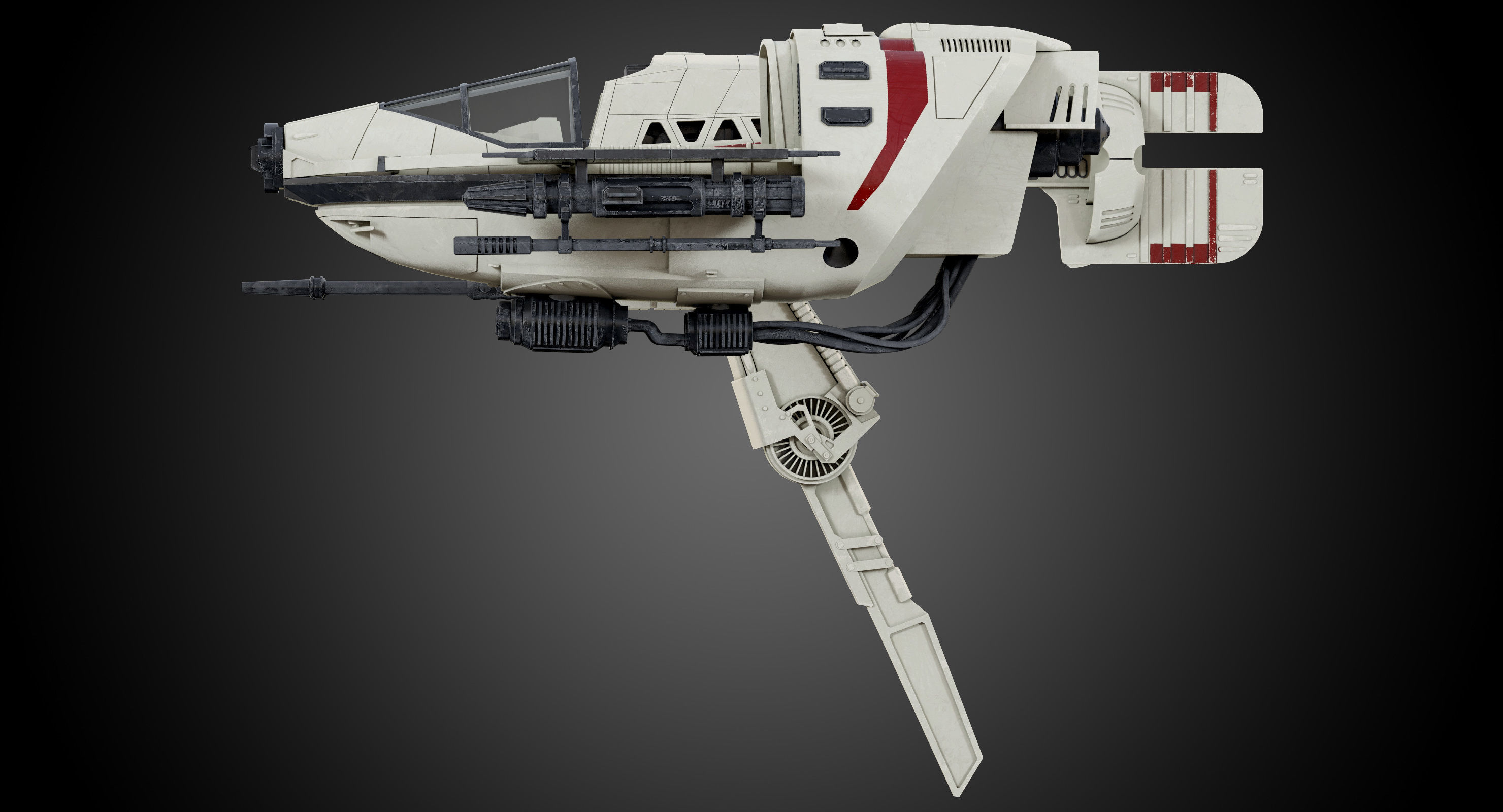 Star Wars Resistance Ski Speeder 3D model_16