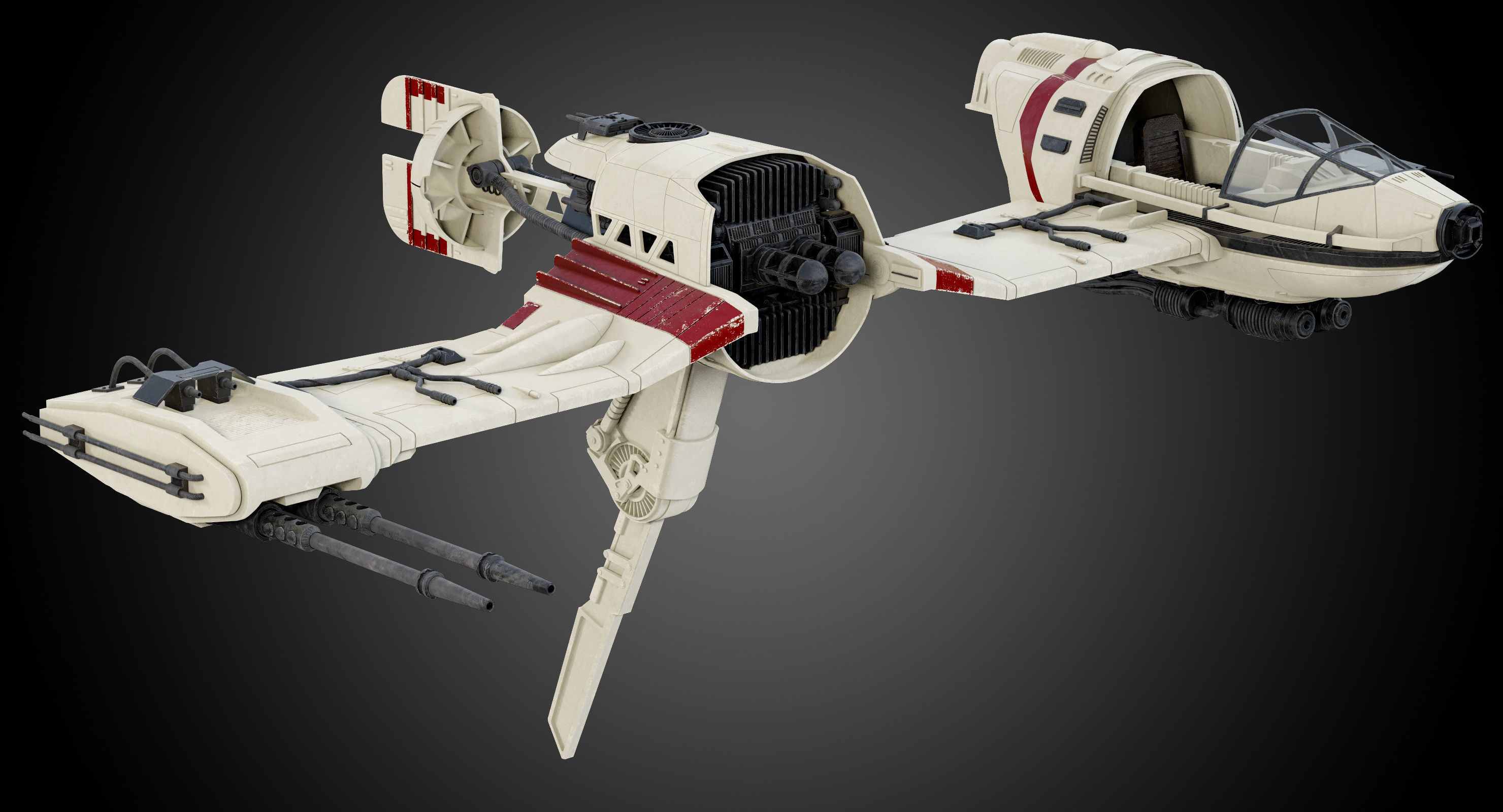 Star Wars Resistance Ski Speeder 3D model_1
