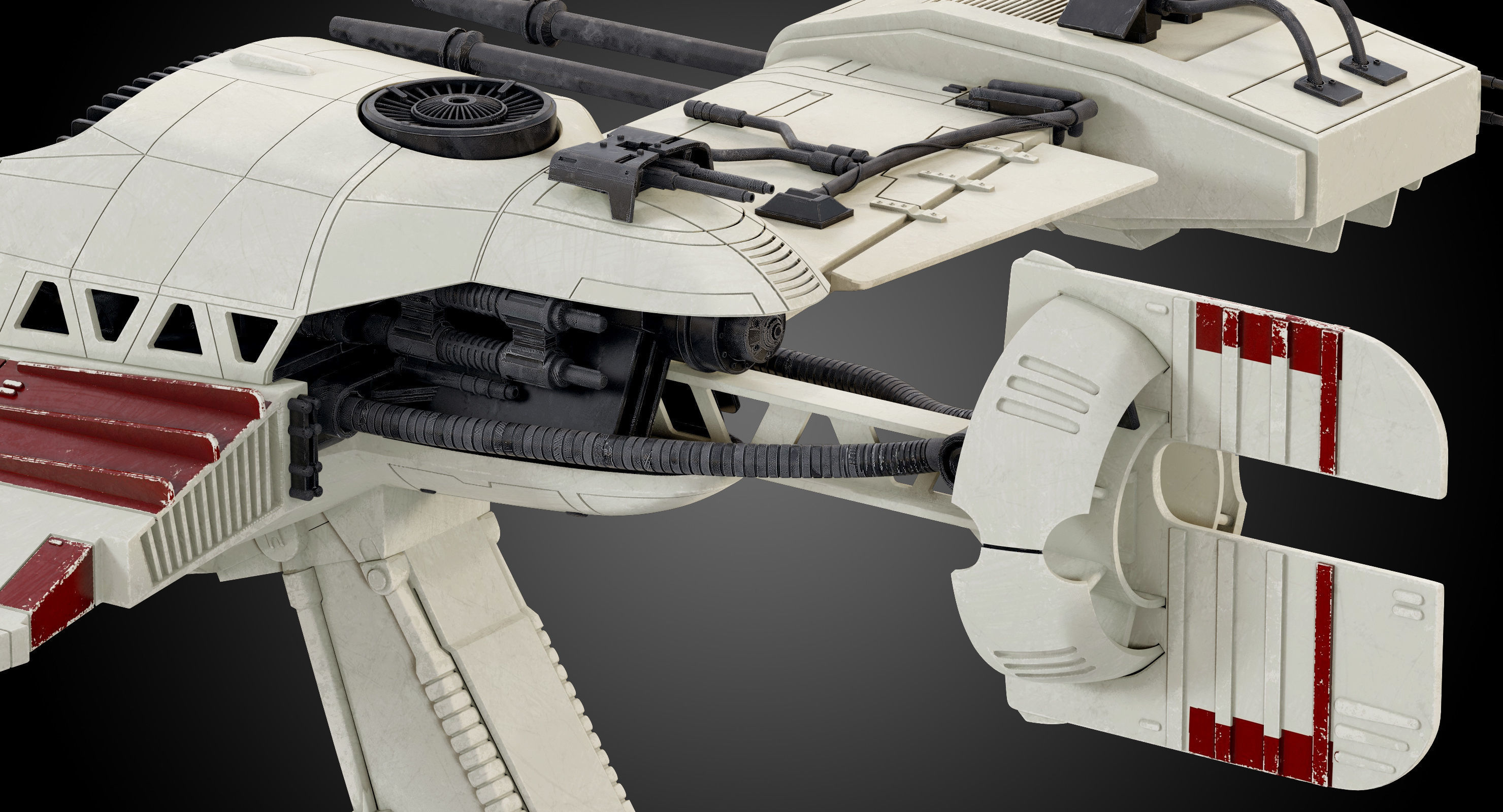 Star Wars Resistance Ski Speeder 3D model_12