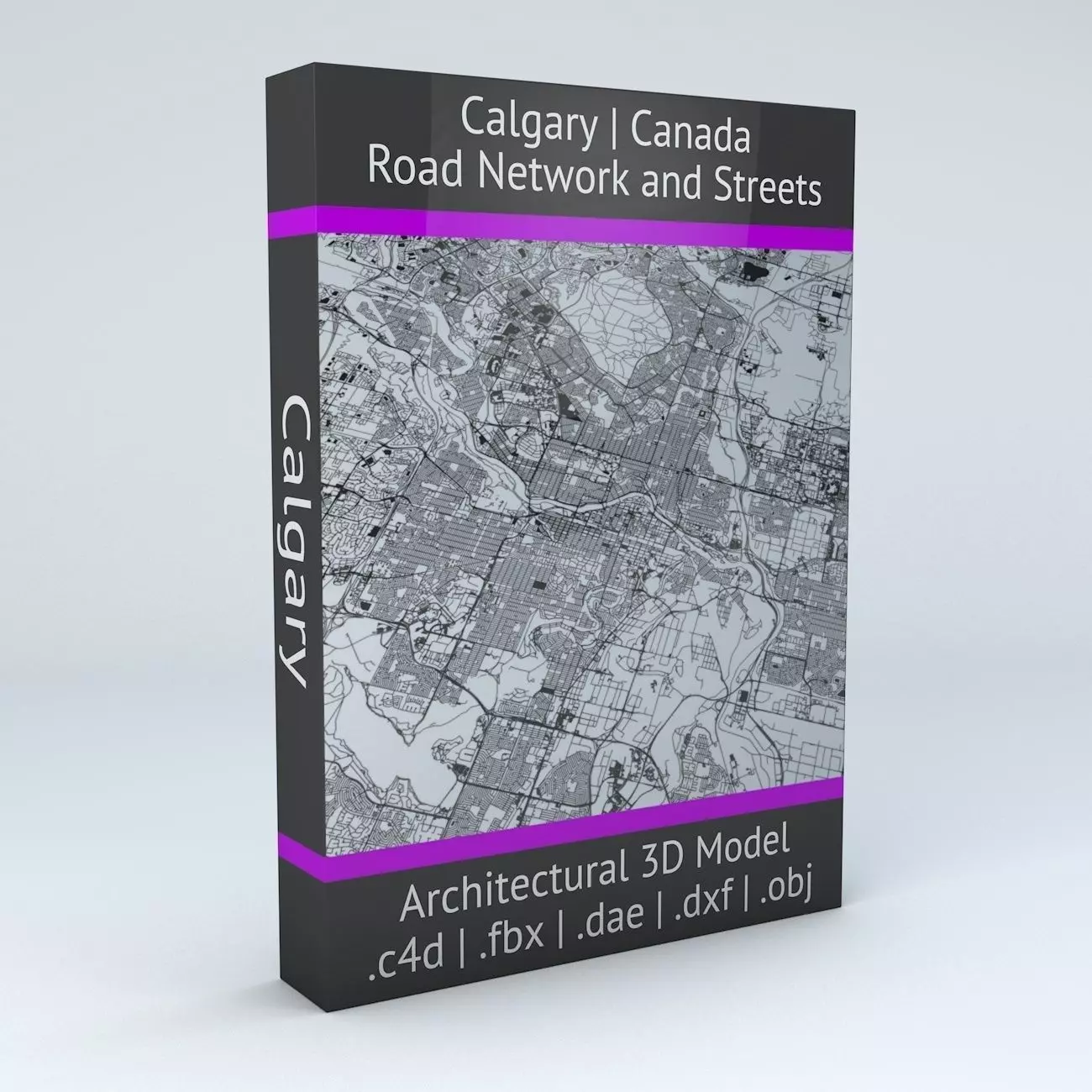 Calgary Road Network and Streets 3D model