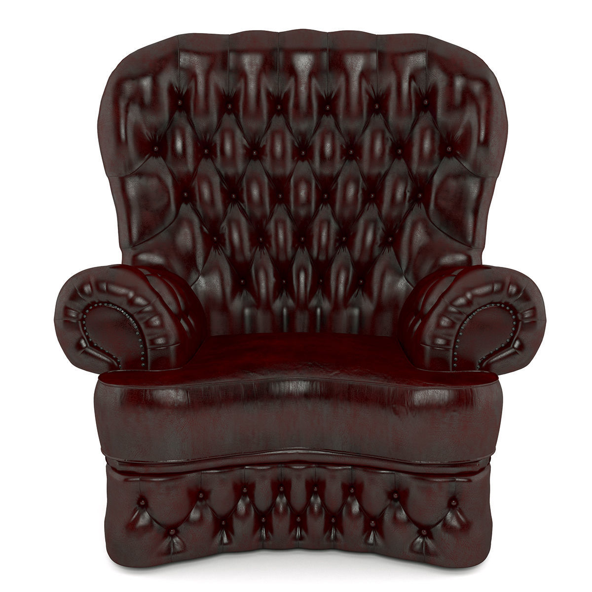 small monk sofa leather 3D model_1