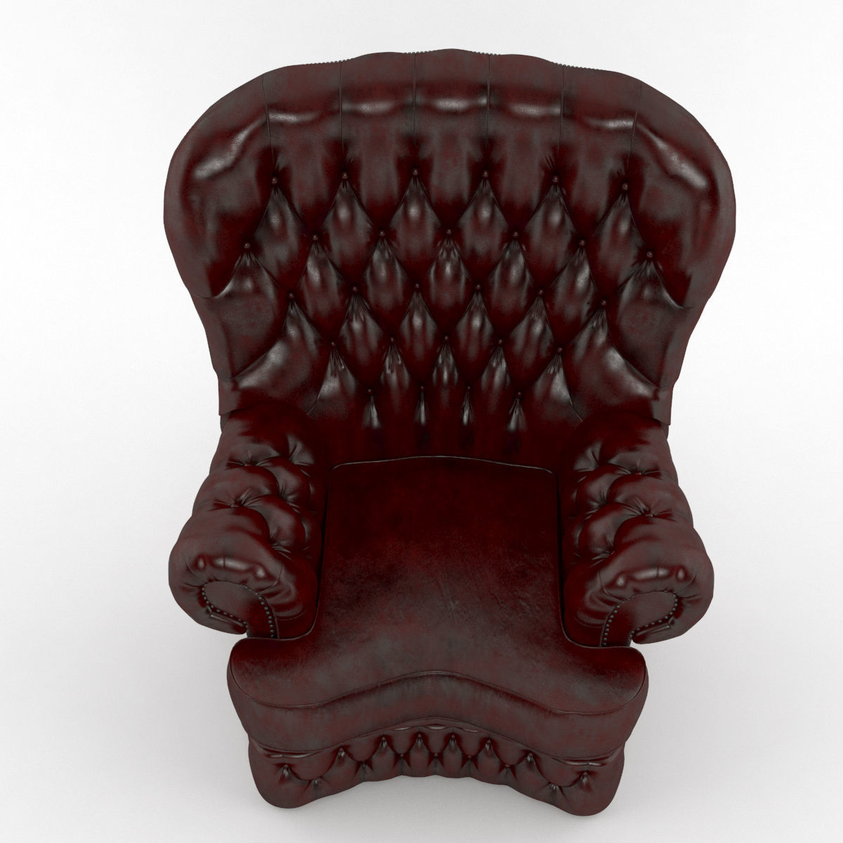 small monk sofa leather 3D model_4