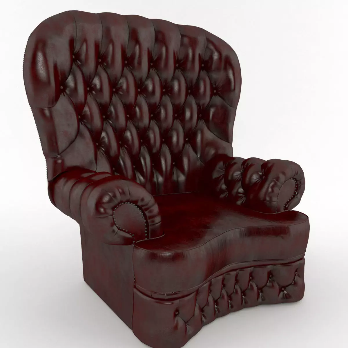 small monk sofa leather 3D model_0