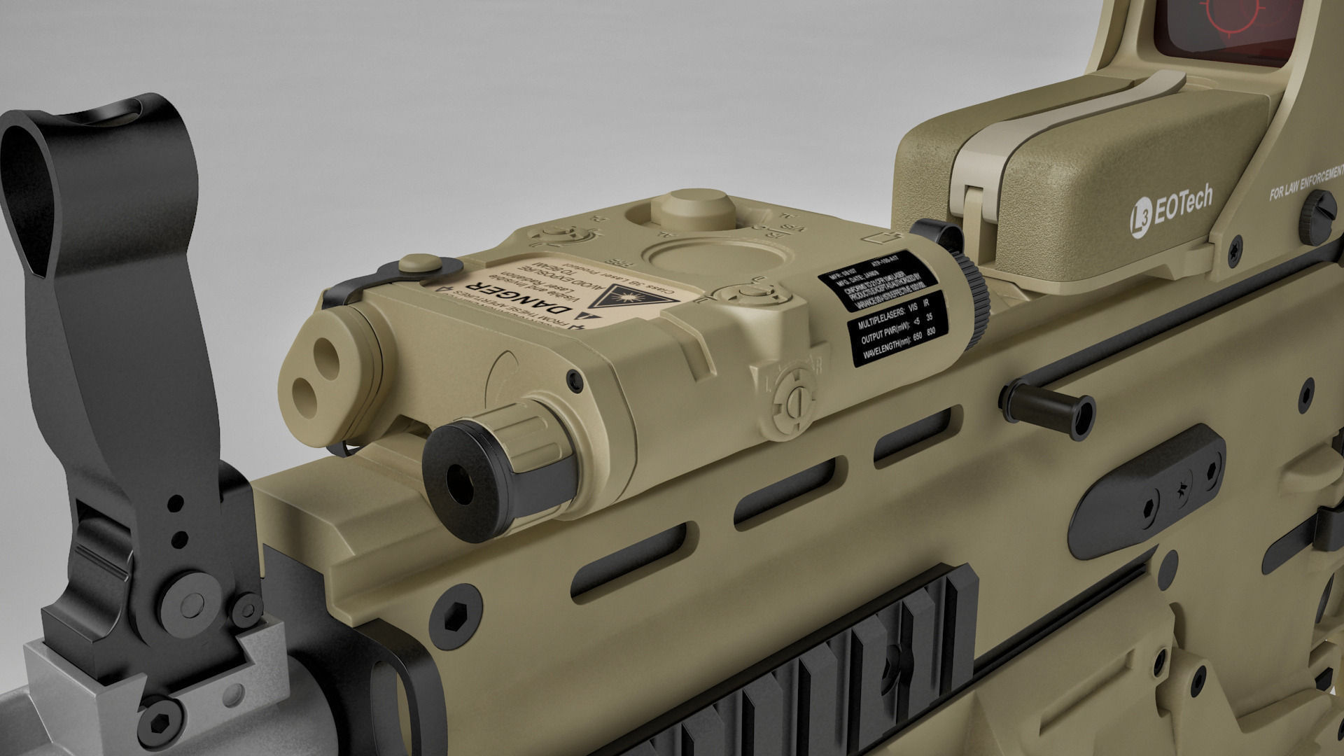 Combat Assault Rifle FN SCAR-H 3D model_14