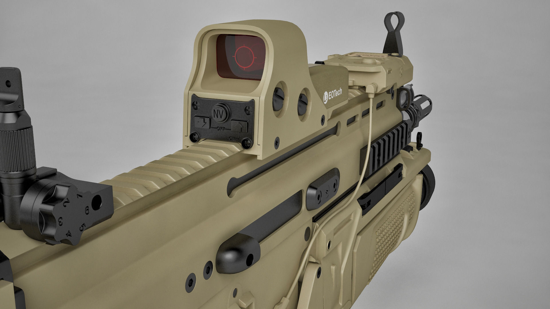 Combat Assault Rifle FN SCAR-H 3D model_10