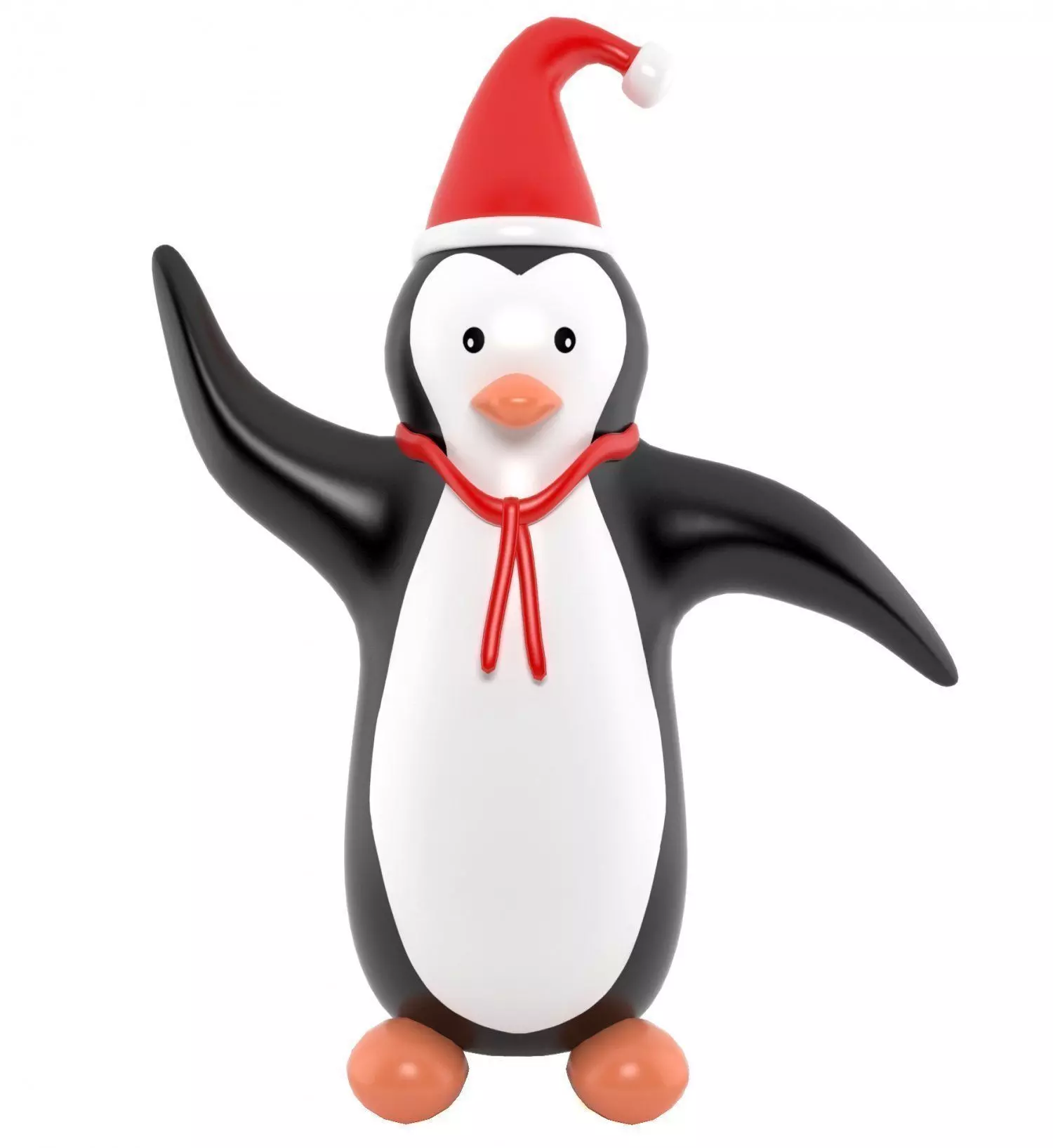 inflatable penguin 3D model_0