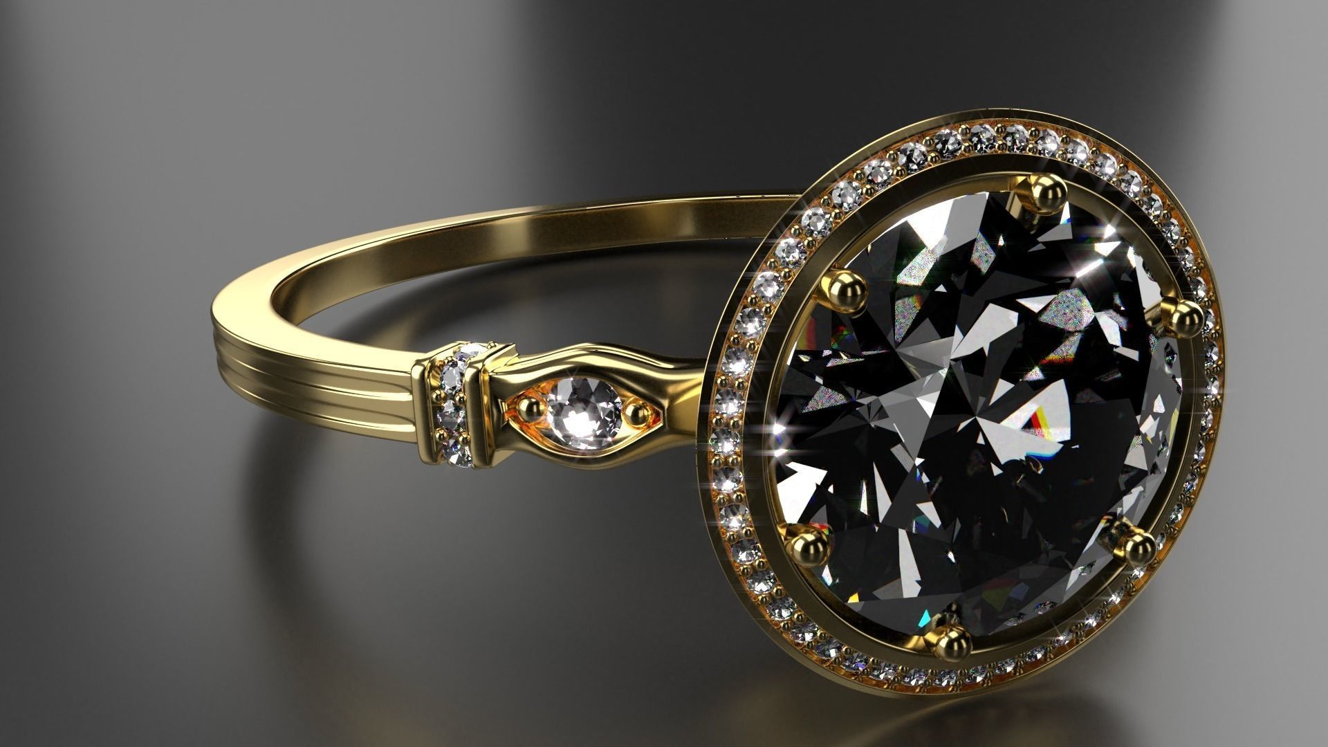 Diamond Ring 3D model_2