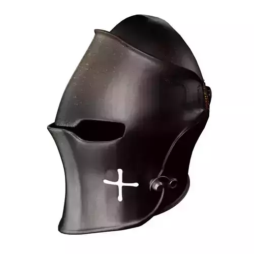 Helmet Dark Visored Medieval