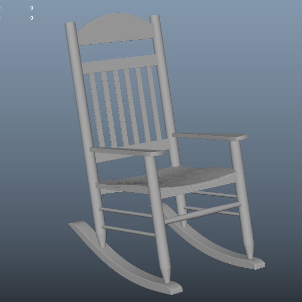 Rocking chair 3D model_1