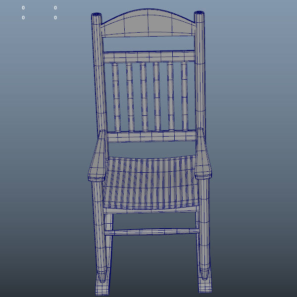 Rocking chair 3D model_2