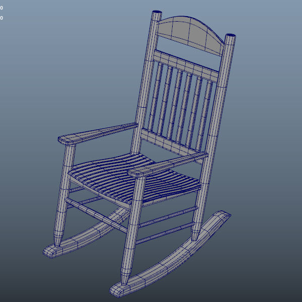 Rocking chair 3D model_5