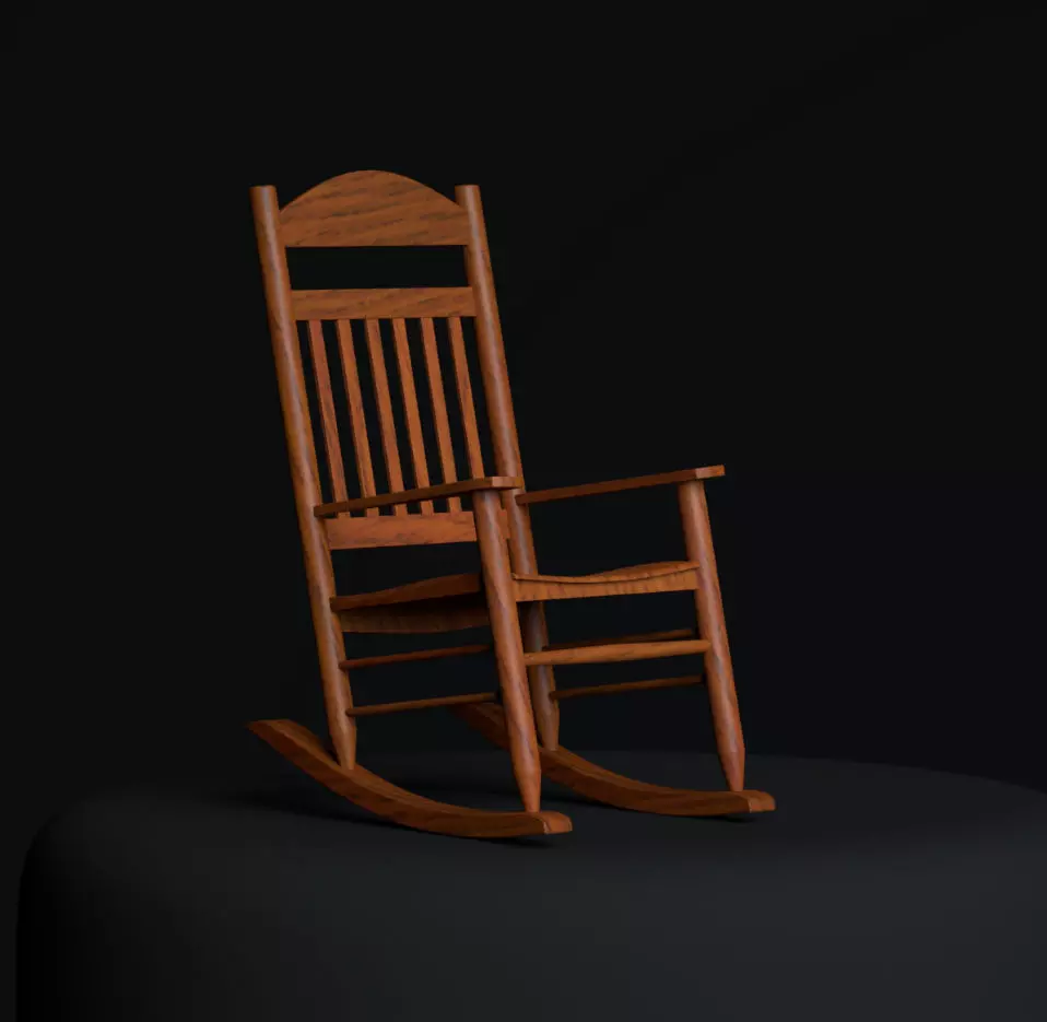 Rocking chair 3D model_0