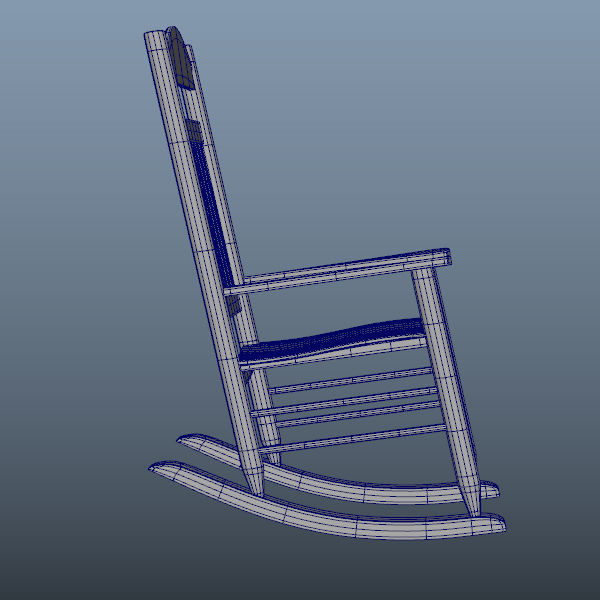 Rocking chair 3D model_4