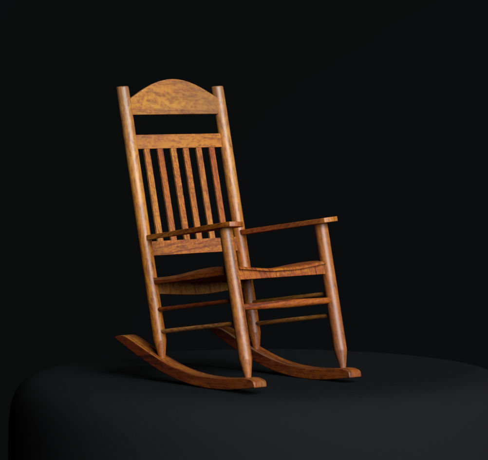 Rocking chair 3D model_3