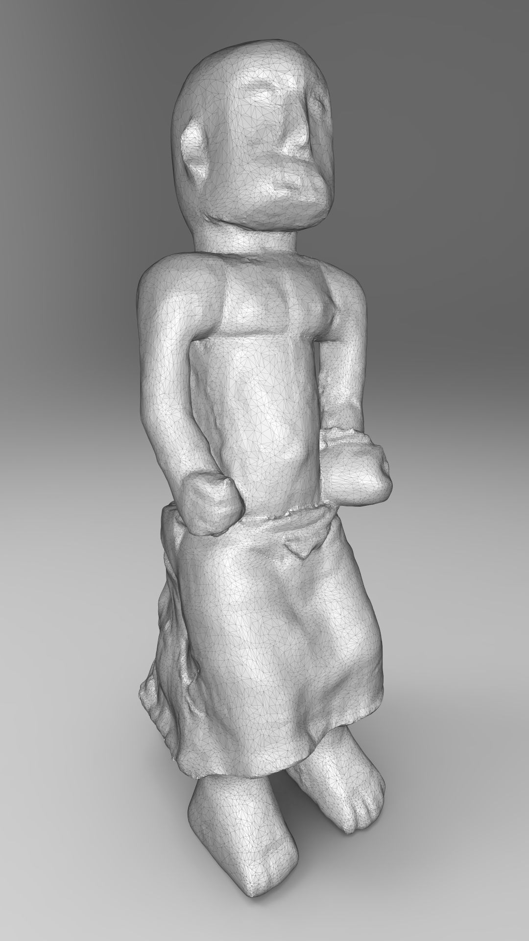 Nigerian figurine statue 3D print model_2