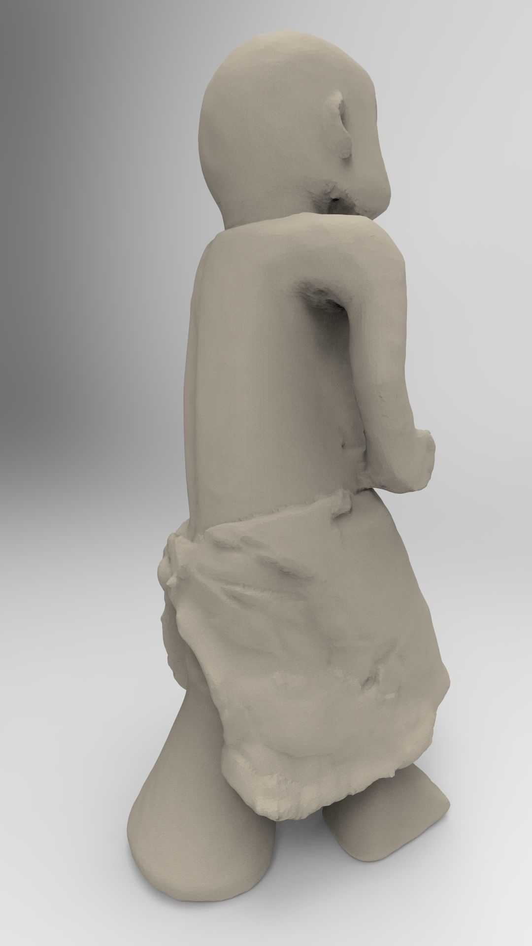 Nigerian figurine statue 3D print model_1