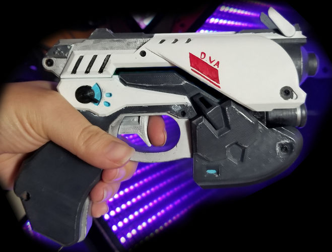 Dva Pistol Cosplay Prop No LEDs 3D print model