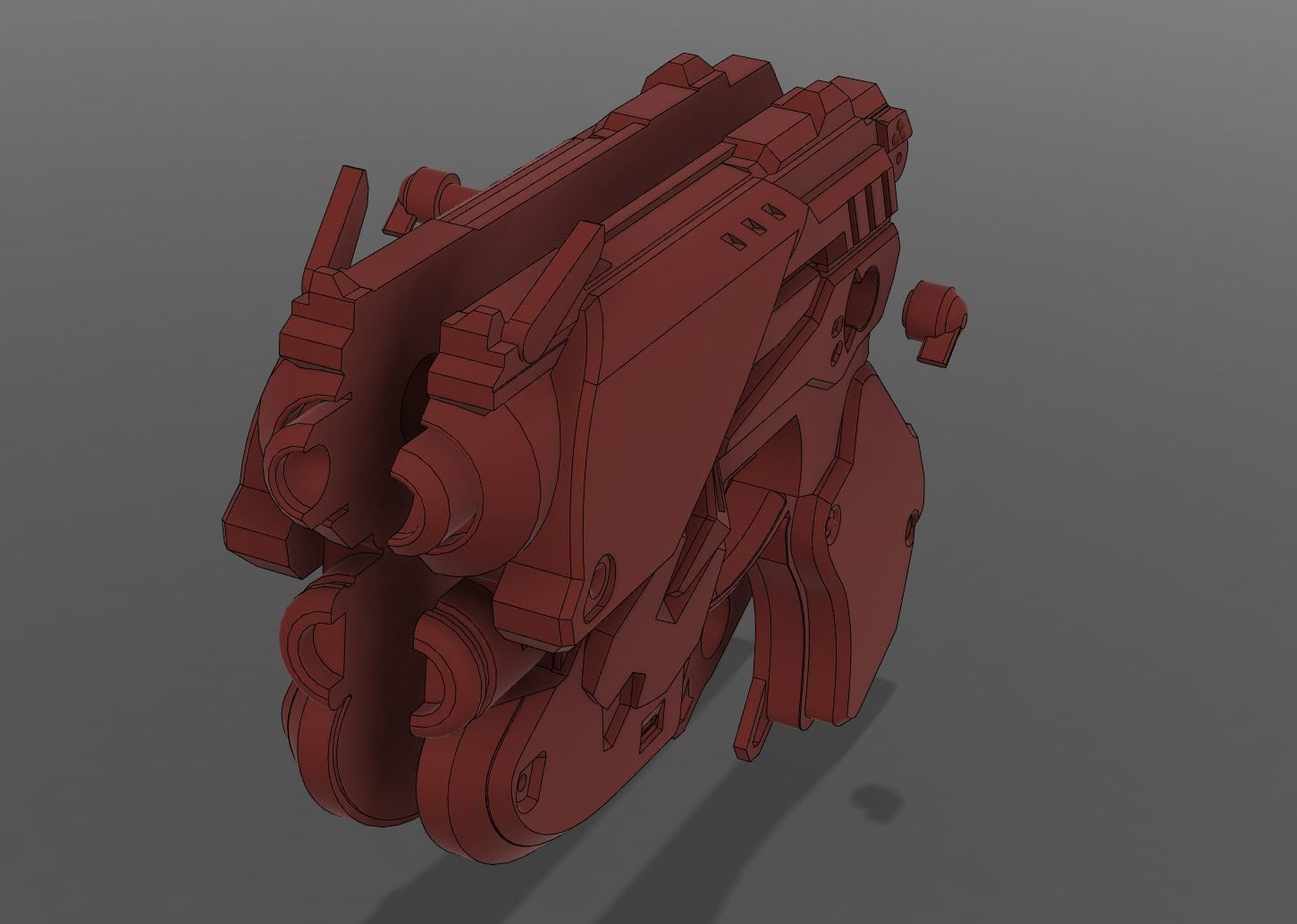 Dva Pistol Cosplay Prop No LEDs 3D print model_1