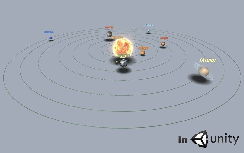 AR Solar System Unity 3dsmax fbx Low-poly 3D model_5