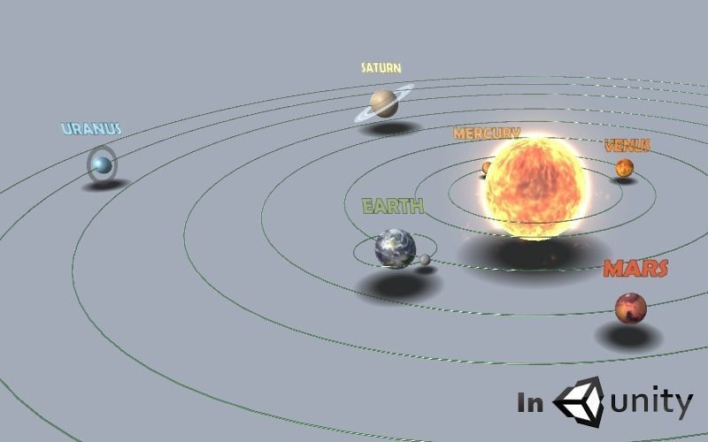AR Solar System Unity 3dsmax fbx Low-poly 3D model_6