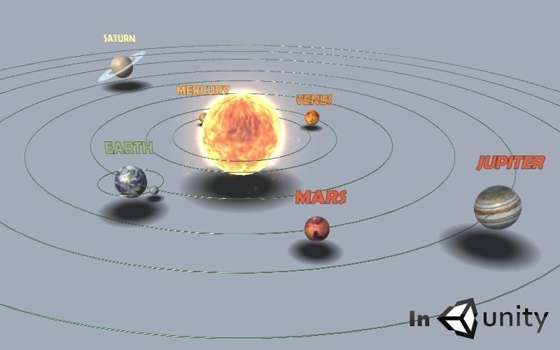 AR Solar System Unity 3dsmax fbx Low-poly 3D model_7