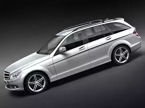 Mercedes C-class 2008 estate 3D Model