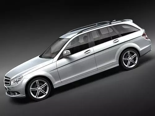 Mercedes C-class 2008 estate 3D Model 3D model