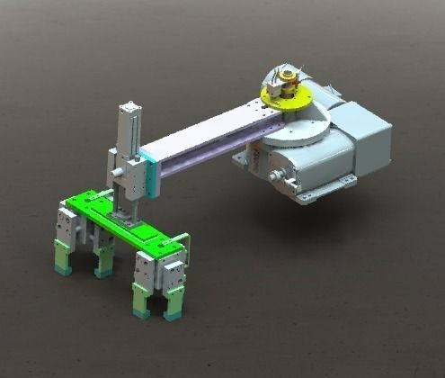 Rotating clamping mechanism 3D model_1