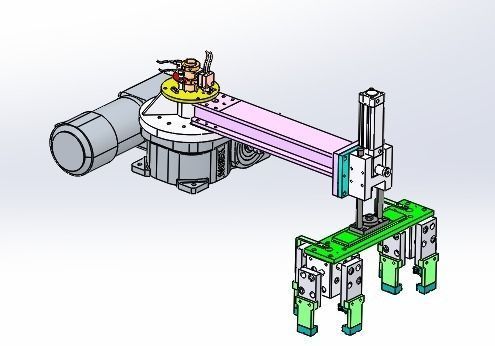 Rotating clamping mechanism 3D model_2
