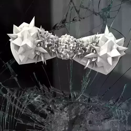 Bowtie origami in shattered glass 3D print model