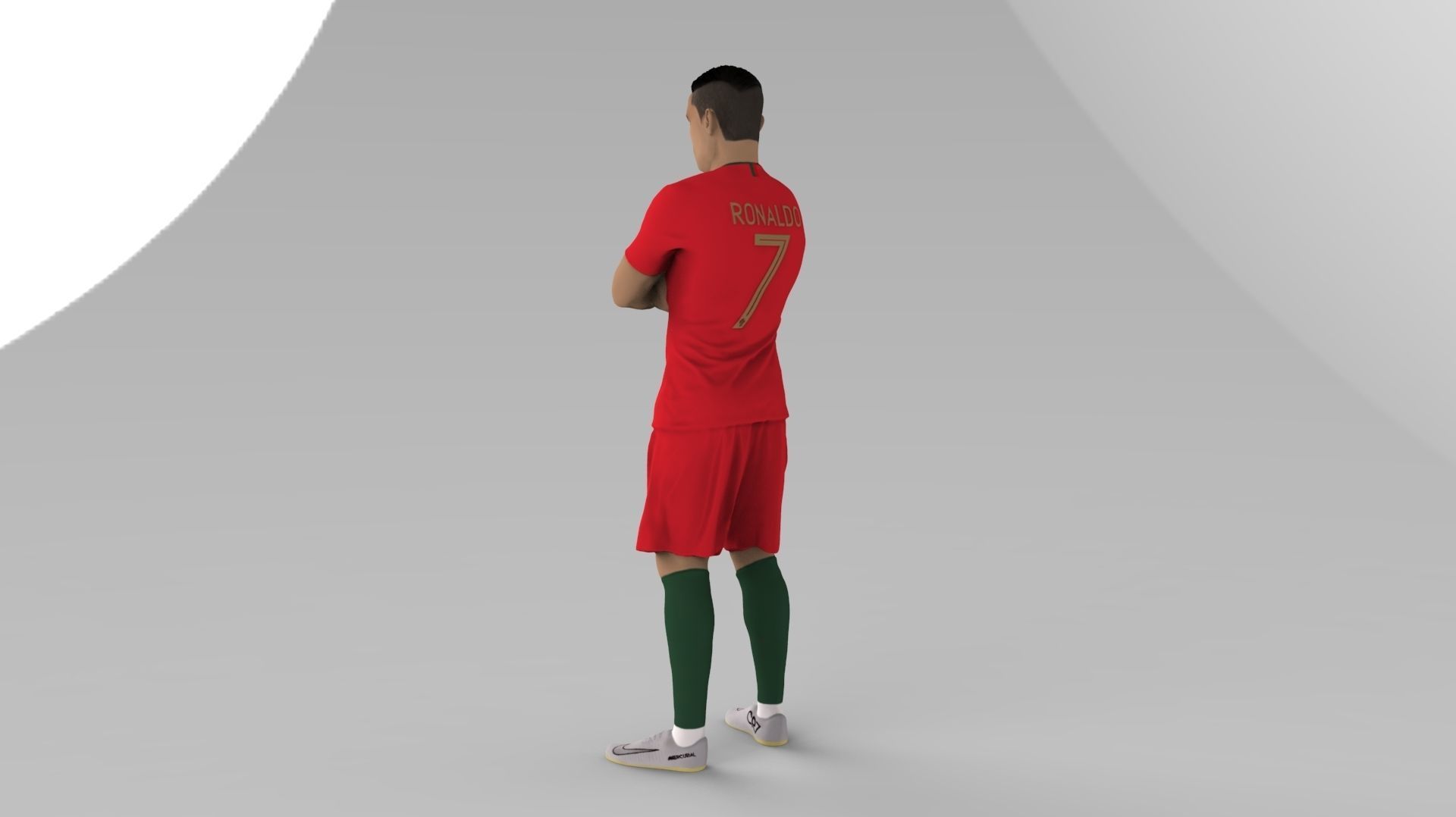 Cristiano Ronaldo Portugal ready for full color 3D printing 3D print model_4