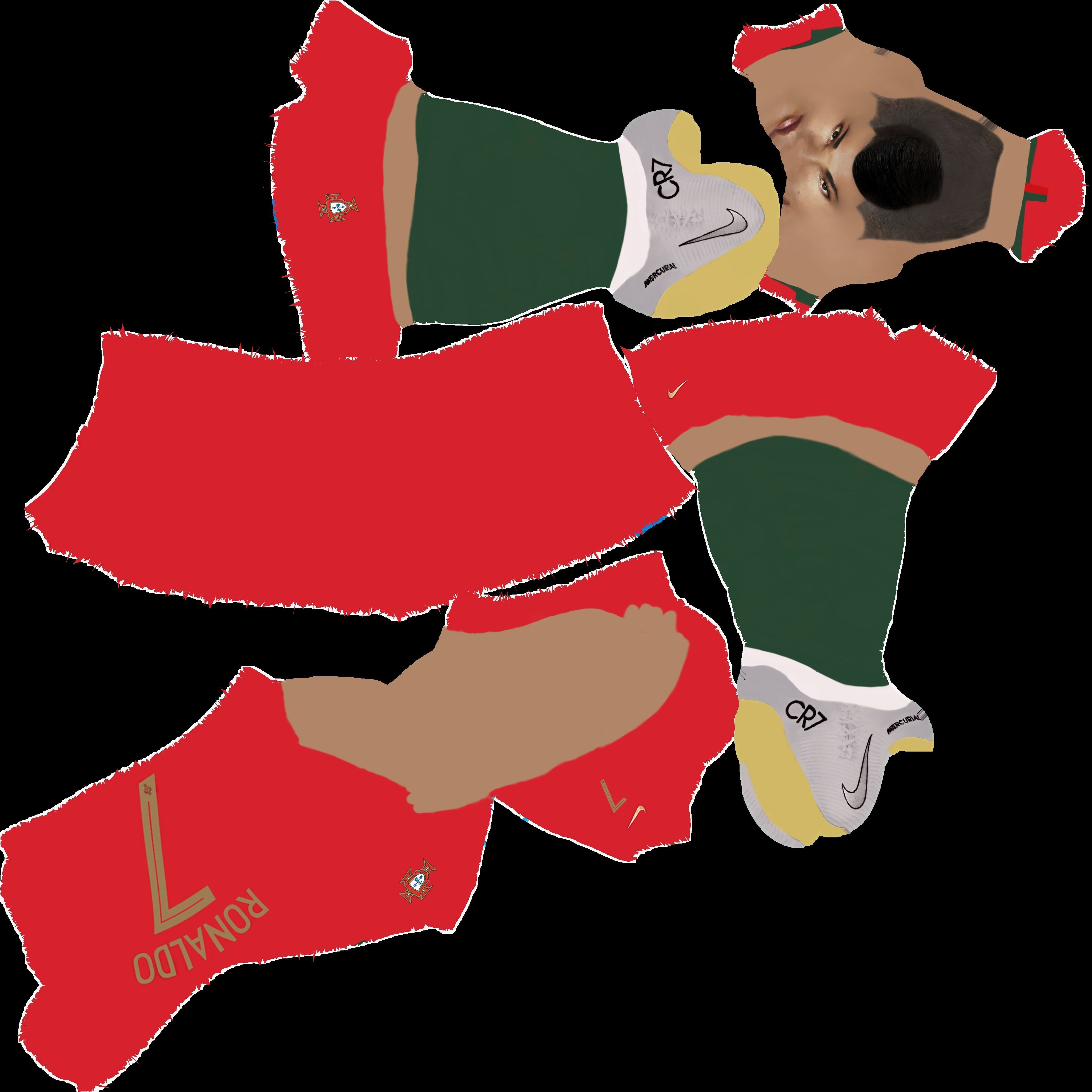 Cristiano Ronaldo Portugal ready for full color 3D printing 3D print model_54