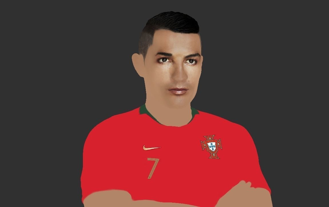 Cristiano Ronaldo Portugal ready for full color 3D printing 3D print model_21