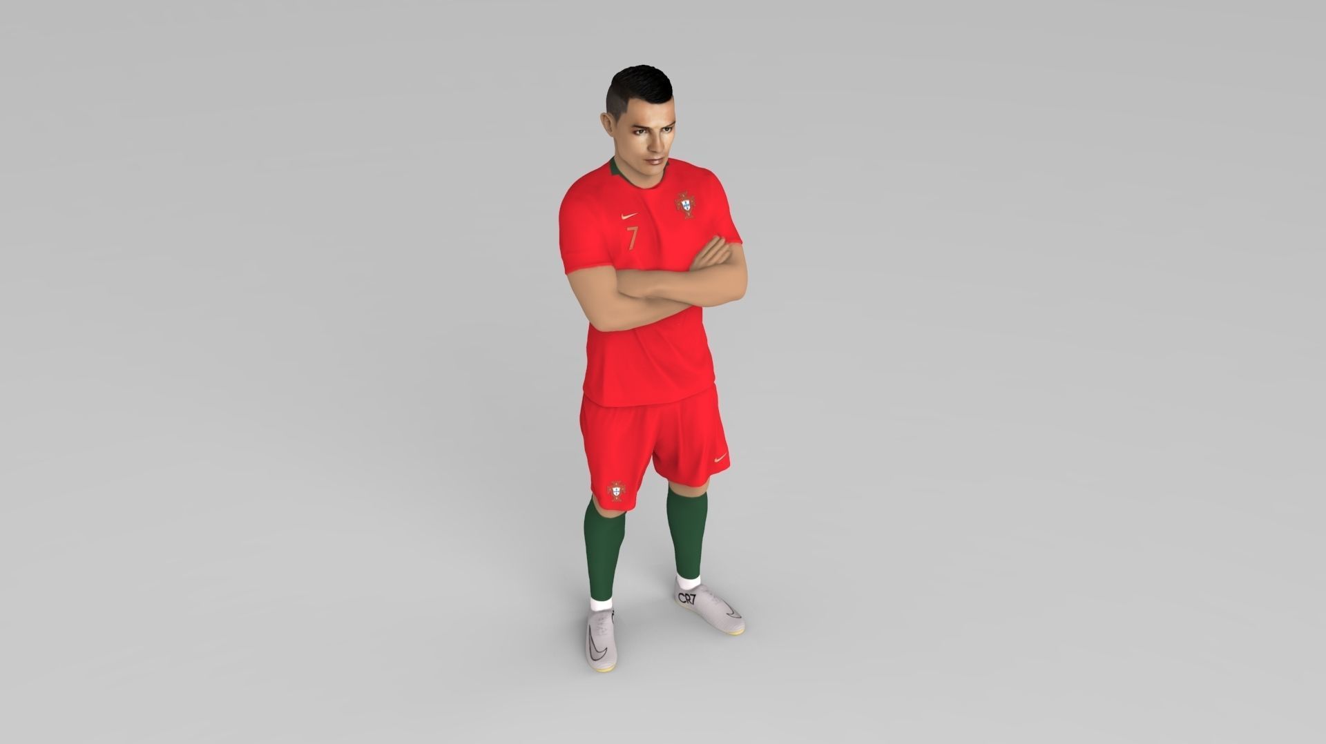 Cristiano Ronaldo Portugal ready for full color 3D printing 3D print model_10