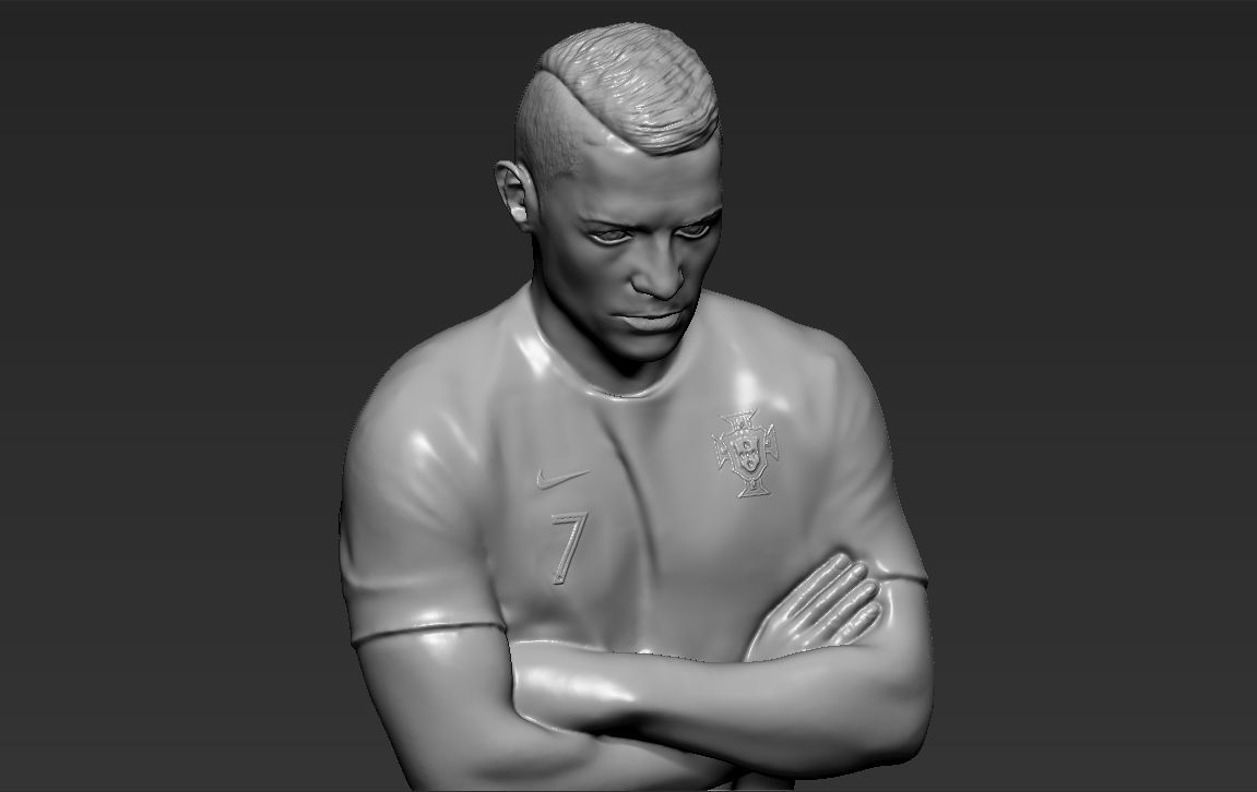 Cristiano Ronaldo Portugal ready for full color 3D printing 3D print model_35