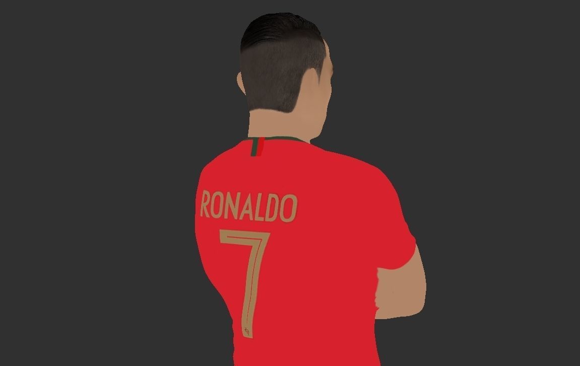 Cristiano Ronaldo Portugal ready for full color 3D printing 3D print model_22
