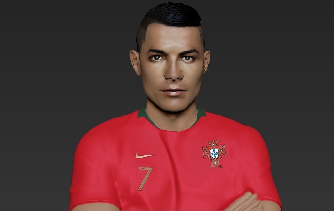 Cristiano Ronaldo Portugal ready for full color 3D printing 3D print model_19