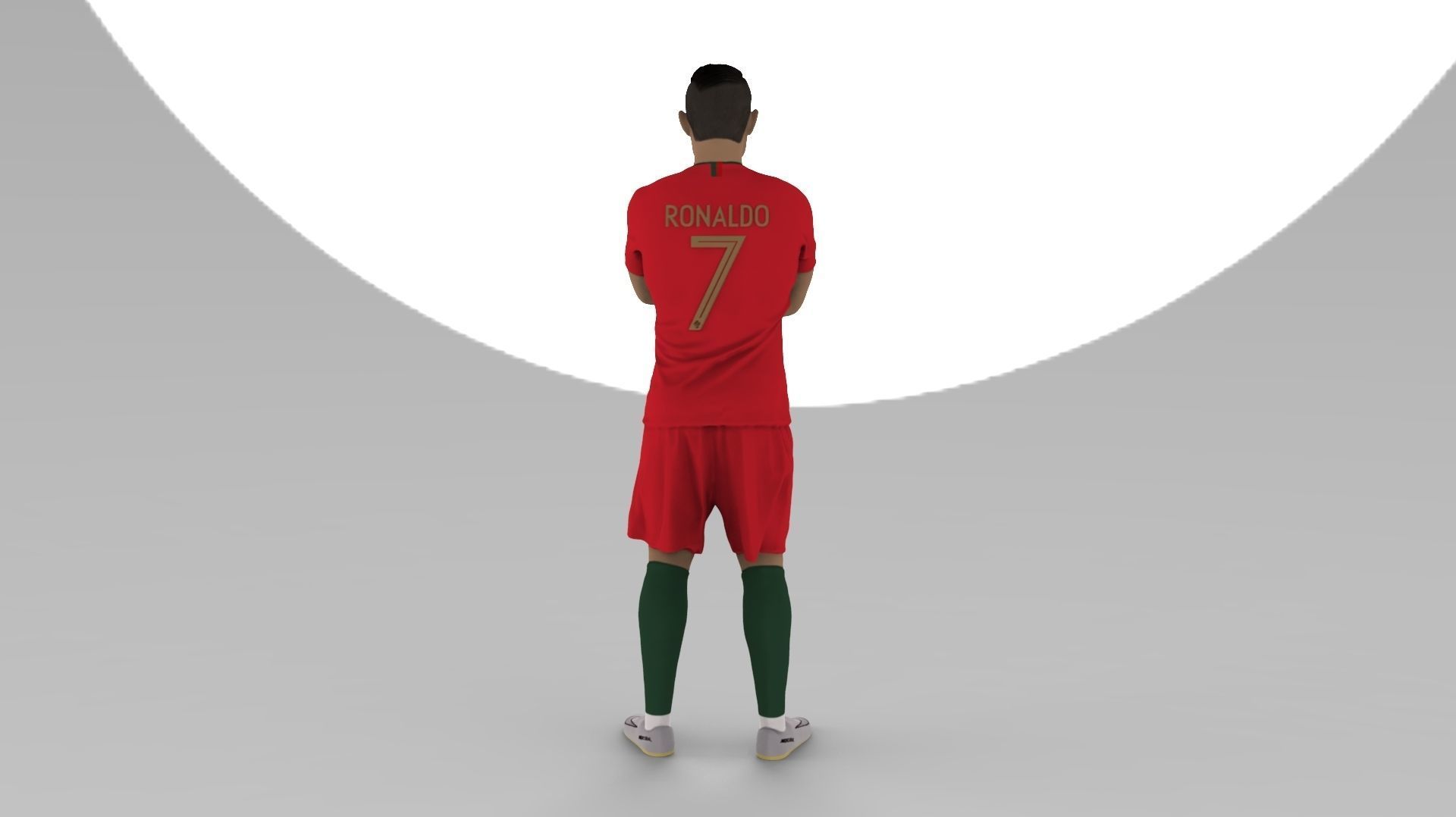 Cristiano Ronaldo Portugal ready for full color 3D printing 3D print model_7
