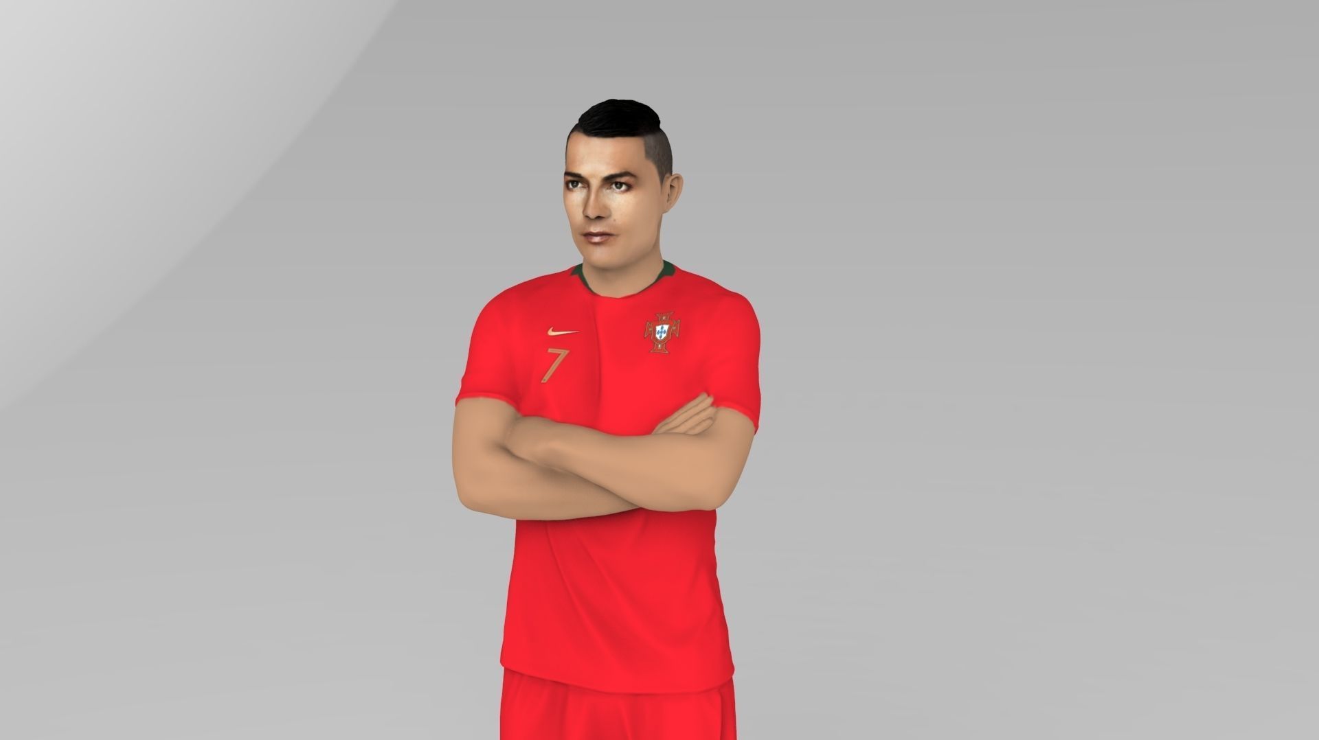 Cristiano Ronaldo Portugal ready for full color 3D printing 3D print model_2