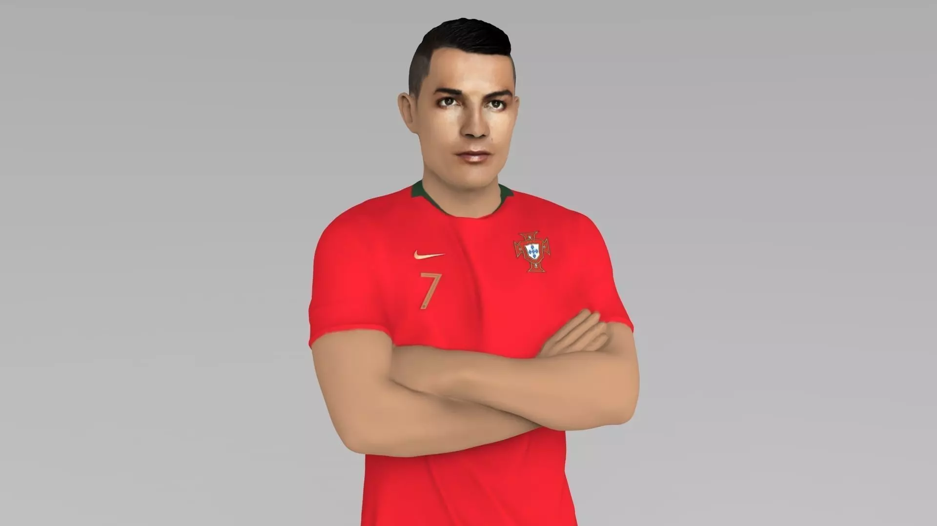 Cristiano Ronaldo Portugal ready for full color 3D printing 3D print model_0