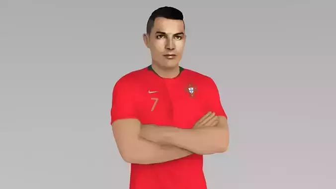 Cristiano Ronaldo Portugal ready for full color 3D printing 3D print model