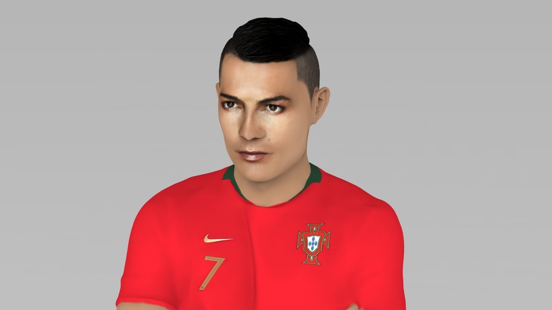 Cristiano Ronaldo Portugal ready for full color 3D printing 3D print model_12