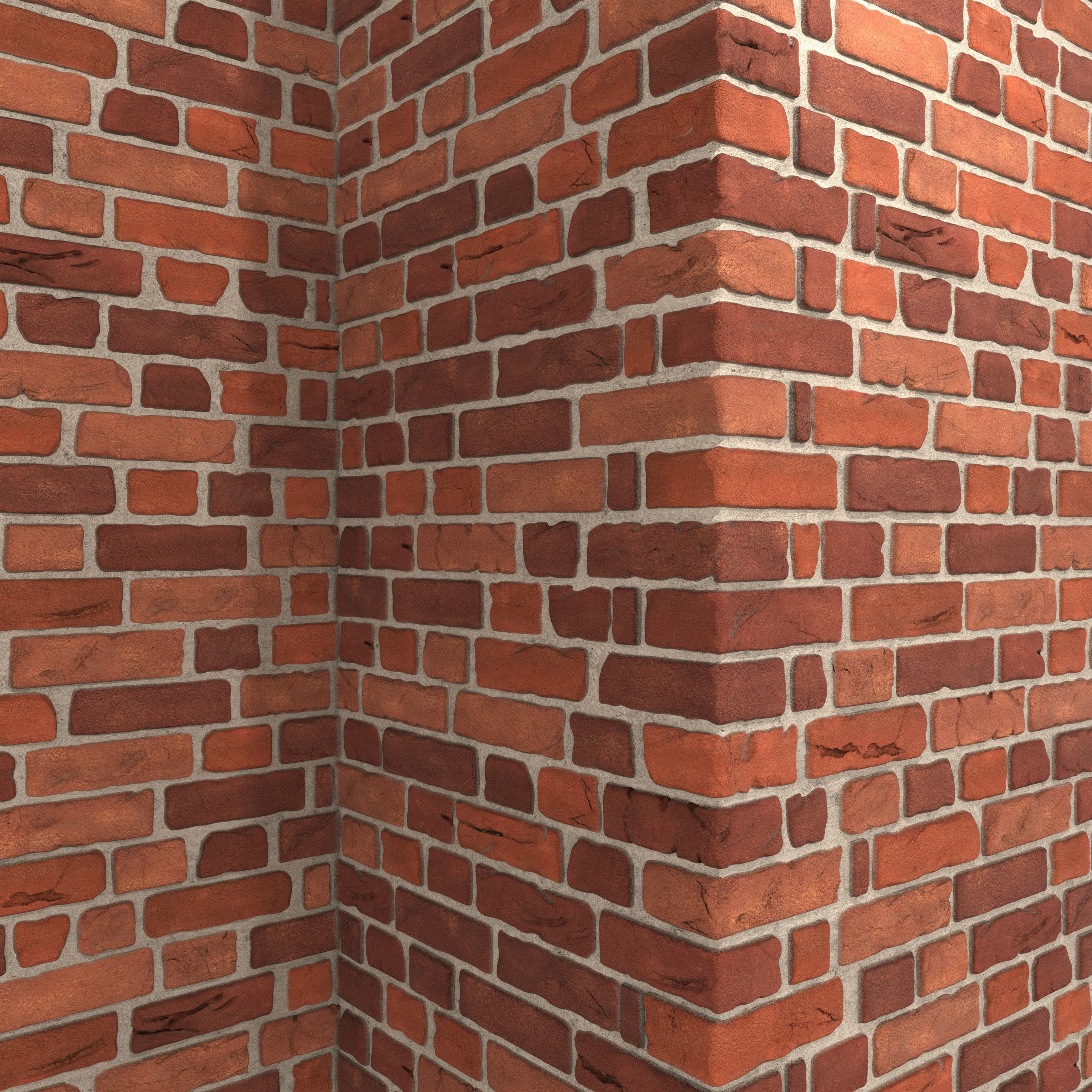 Bricks with corners 3D model_8