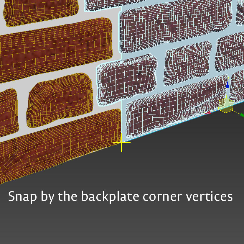 Bricks with corners 3D model_3