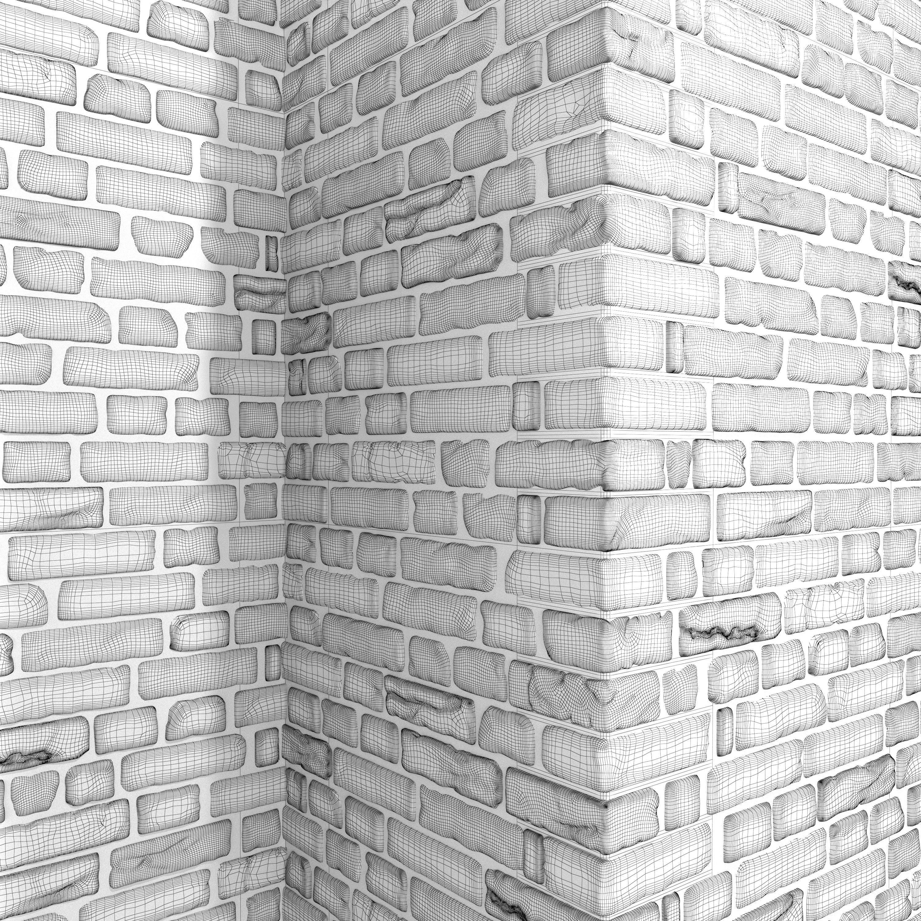Bricks with corners 3D model_9