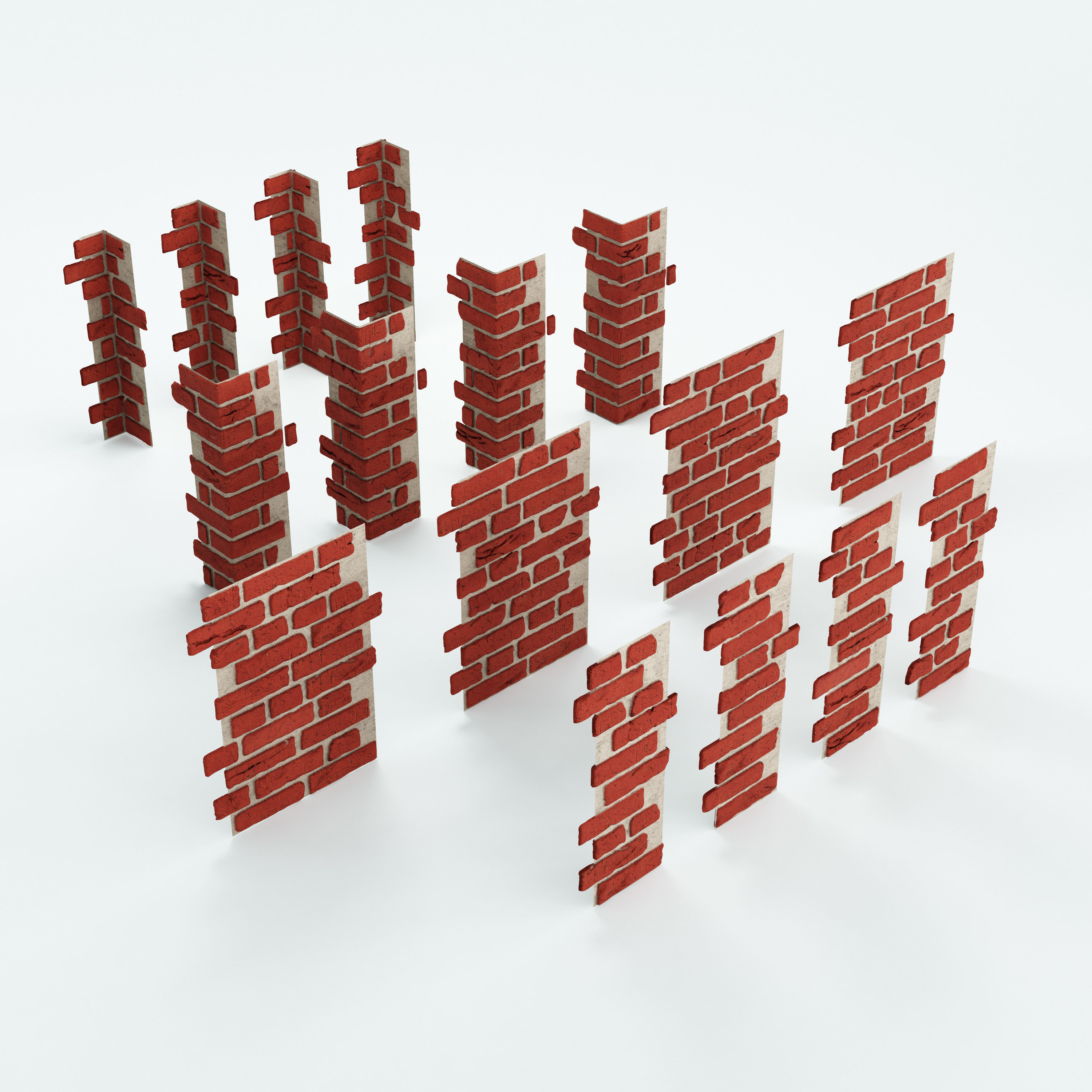 Bricks with corners 3D model_2
