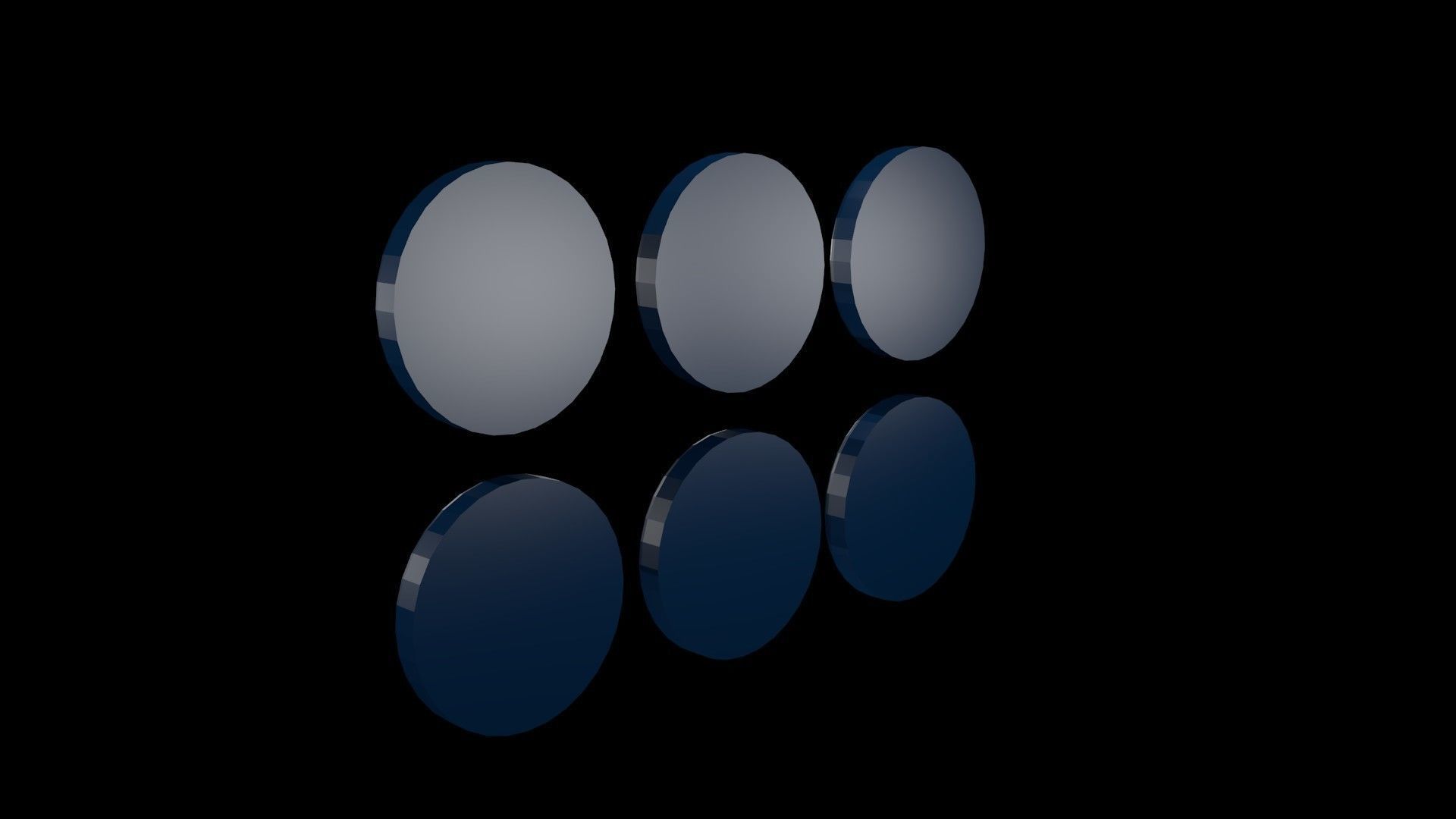 Low poly player buttons Low-poly 3D model_10