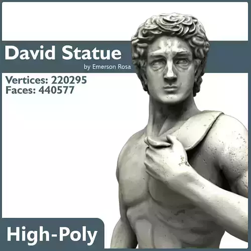 High-Poly - David by Michelangelo 3D model