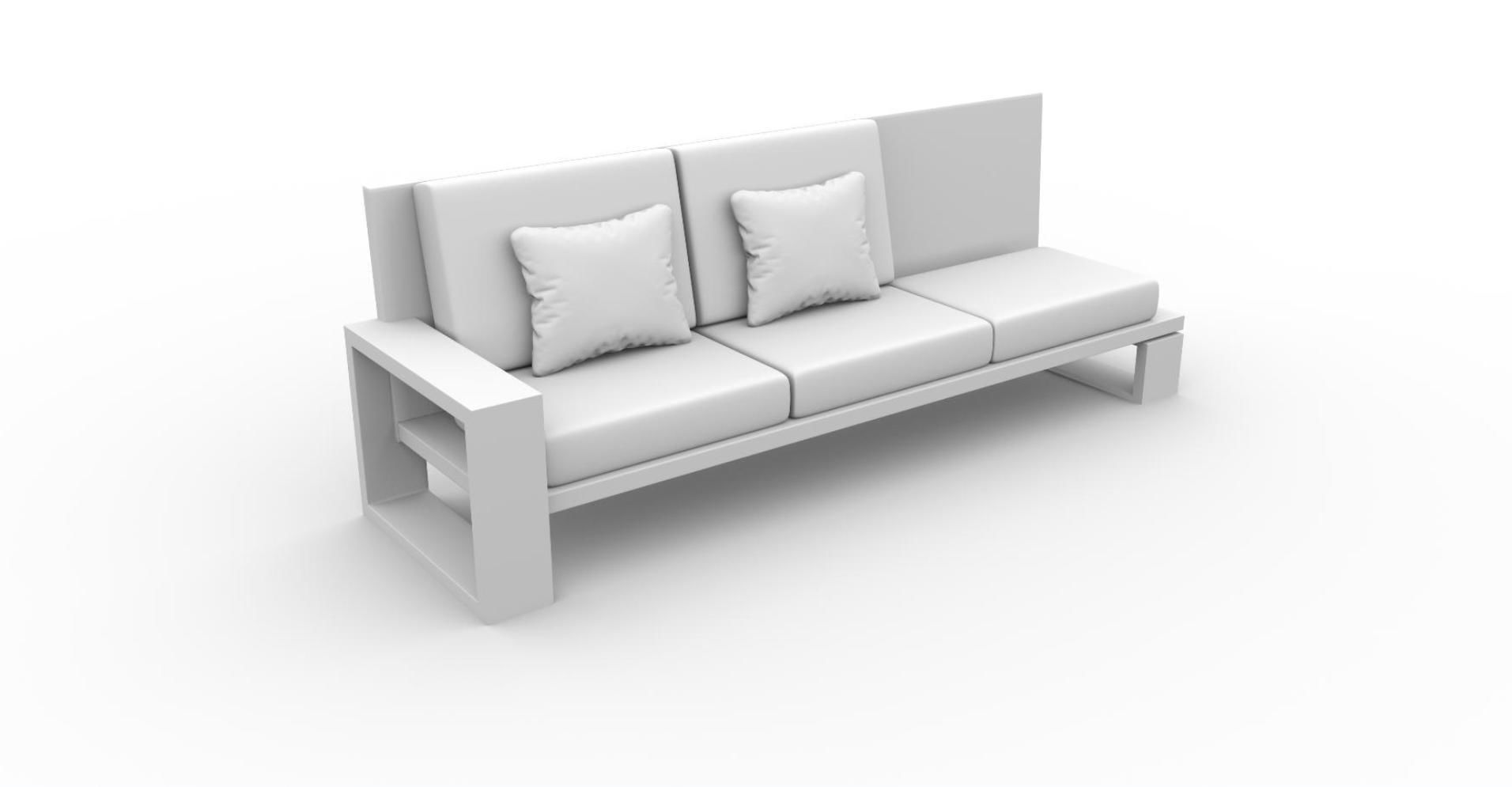 Sofa for interior  3D model_0