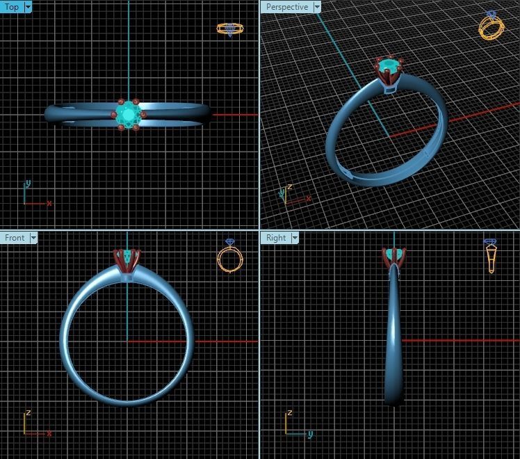 Ring T00423 3D print model_2